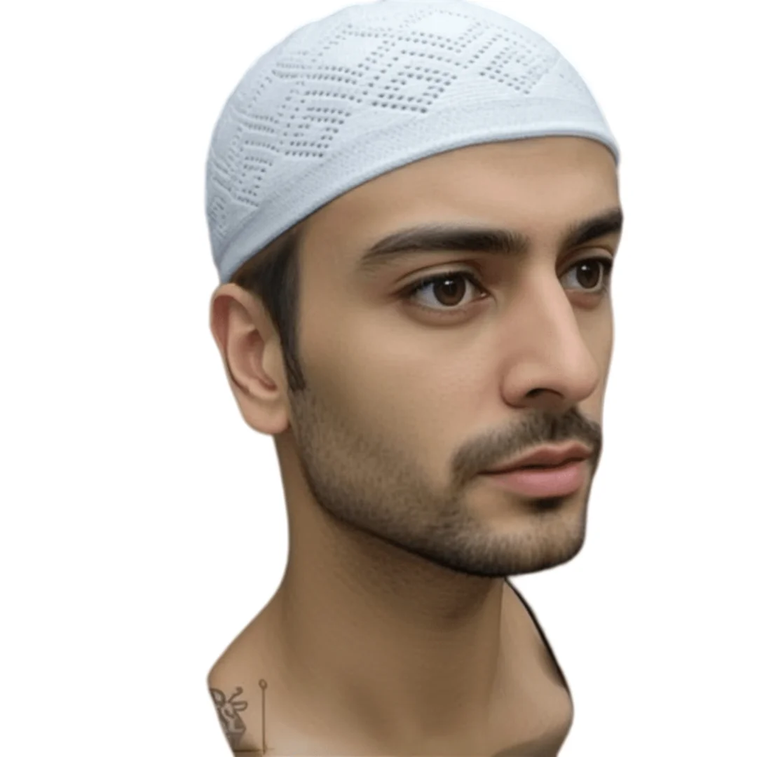 Islamic Muslim Hats for Men Cotton Prayer Hats Crochet Skull Caps for Men Breathable Arabic Beanie Muslim Clothing