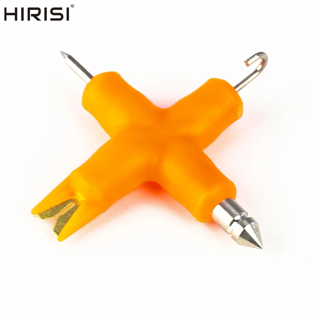 Hirisi 4-in-1-Karpfenangelwerkzeug – Geflechtabisolierer, Schnurzieher und Knoter für geflochtene Schnur (Angelzubehör)