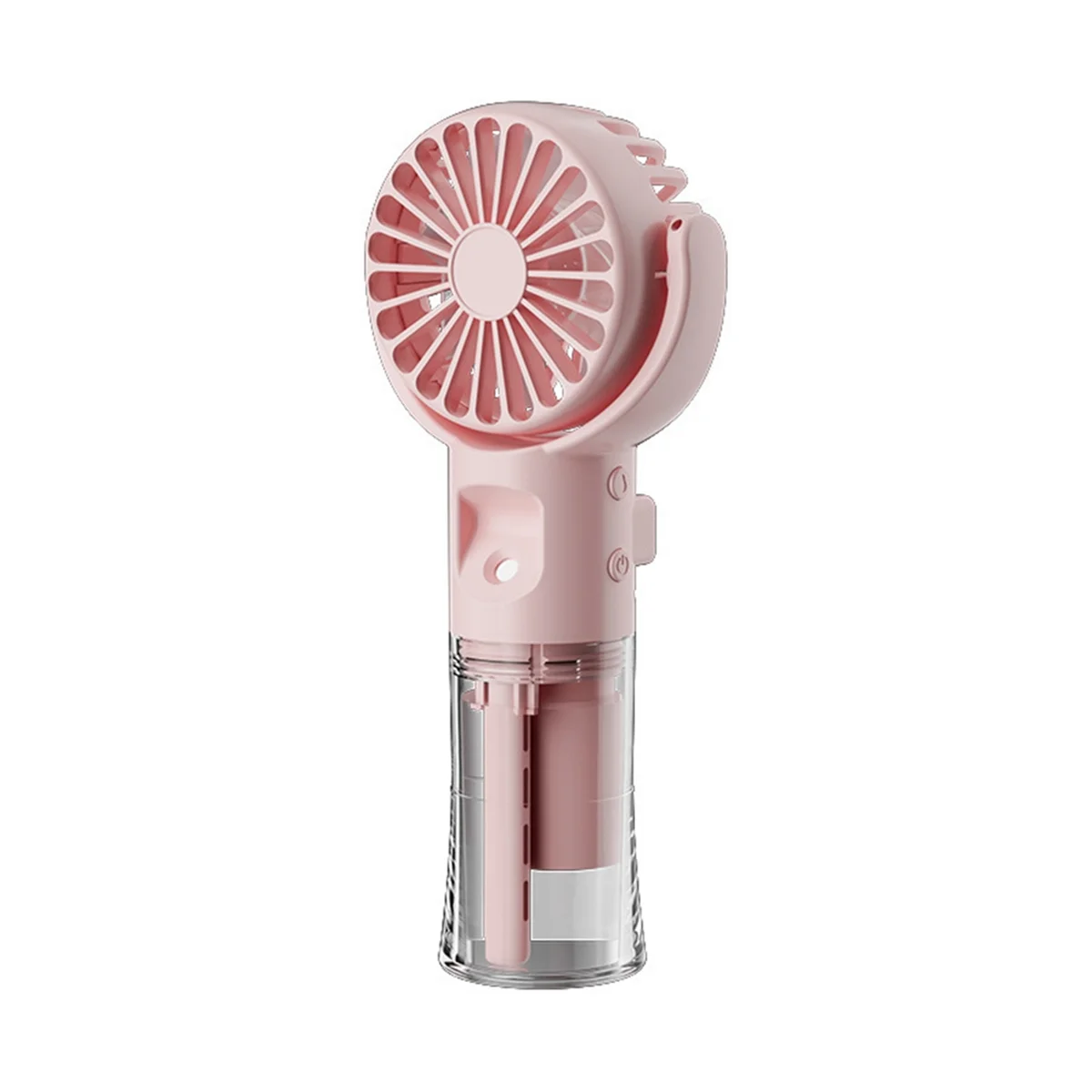 

F4 Handheld Misting Fan Humidifying Misting Fan Hanging Neck Fan Folding Mini Handheld Fan,Pink