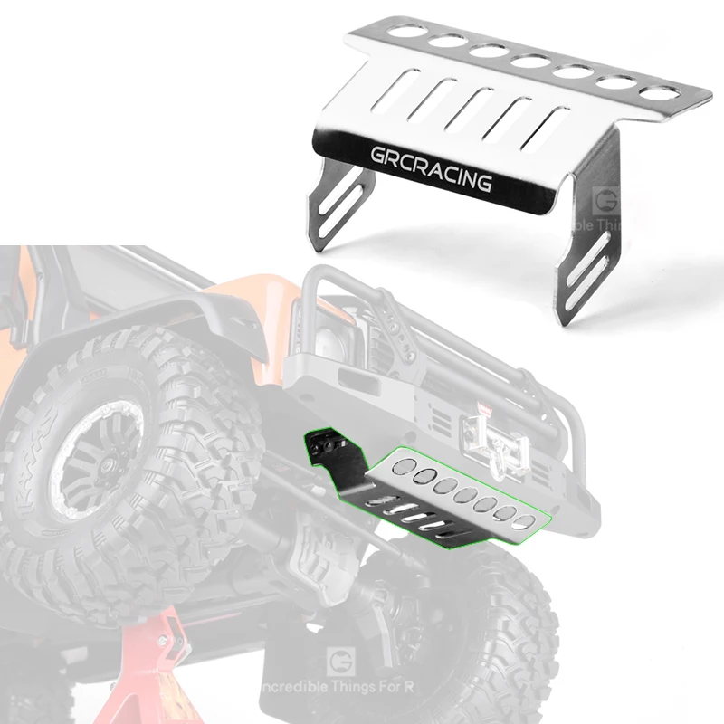 Metal Frente Bater Guarda para RC Crawler, Armadura Inferior, DIY Peças, Traxxas, TRX4, Defensor G500, Escala 1/10