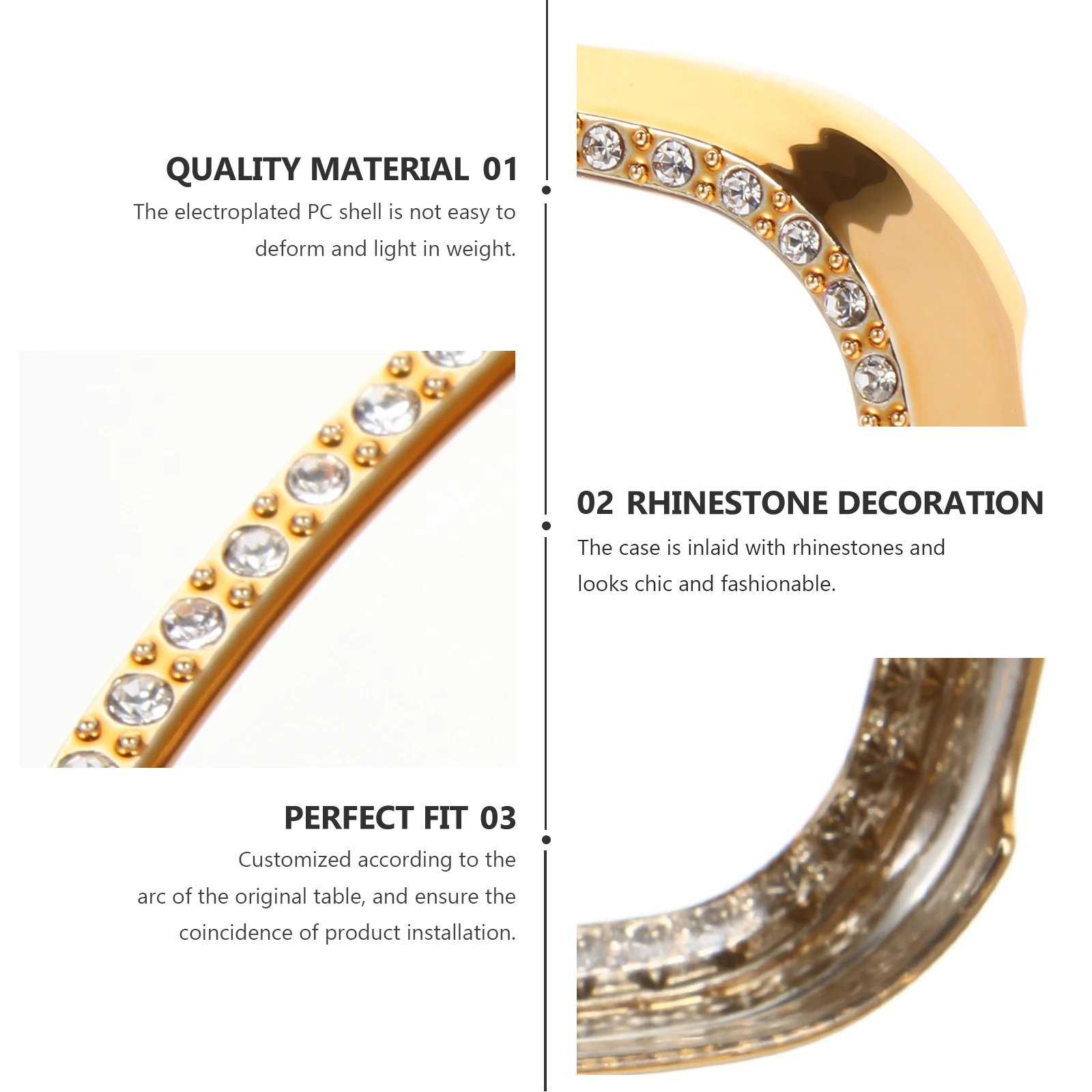 

Electroplating Protective Shell Cover for Watch Accessories Frame Protector Anti-Scratch Screen
