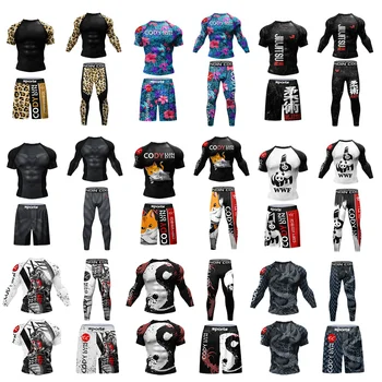 Cody Lundin – combinaison de sport pour hommes, pour MMA Jiu jitsu gi Rashguard, short de combat, ensemble de Compression, résistance à la déchirure, survêtement de Fitness bjj