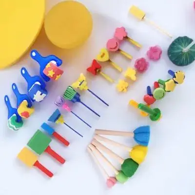 

30 Pcs Painting Sponge Seal Sponges Tools Plastic Brush Stamps