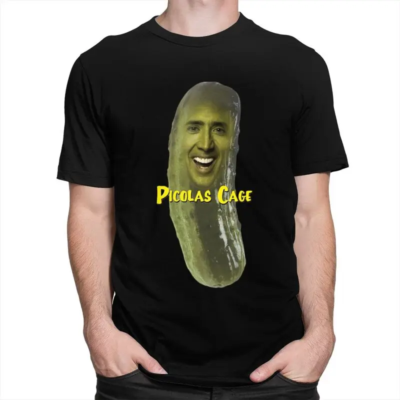 Custom Male Picolas Nicolas Cage T Shirt Short-Sleeve Cotton Tshirt Classic T-shirt Casual Tee Loose Fit Clothing