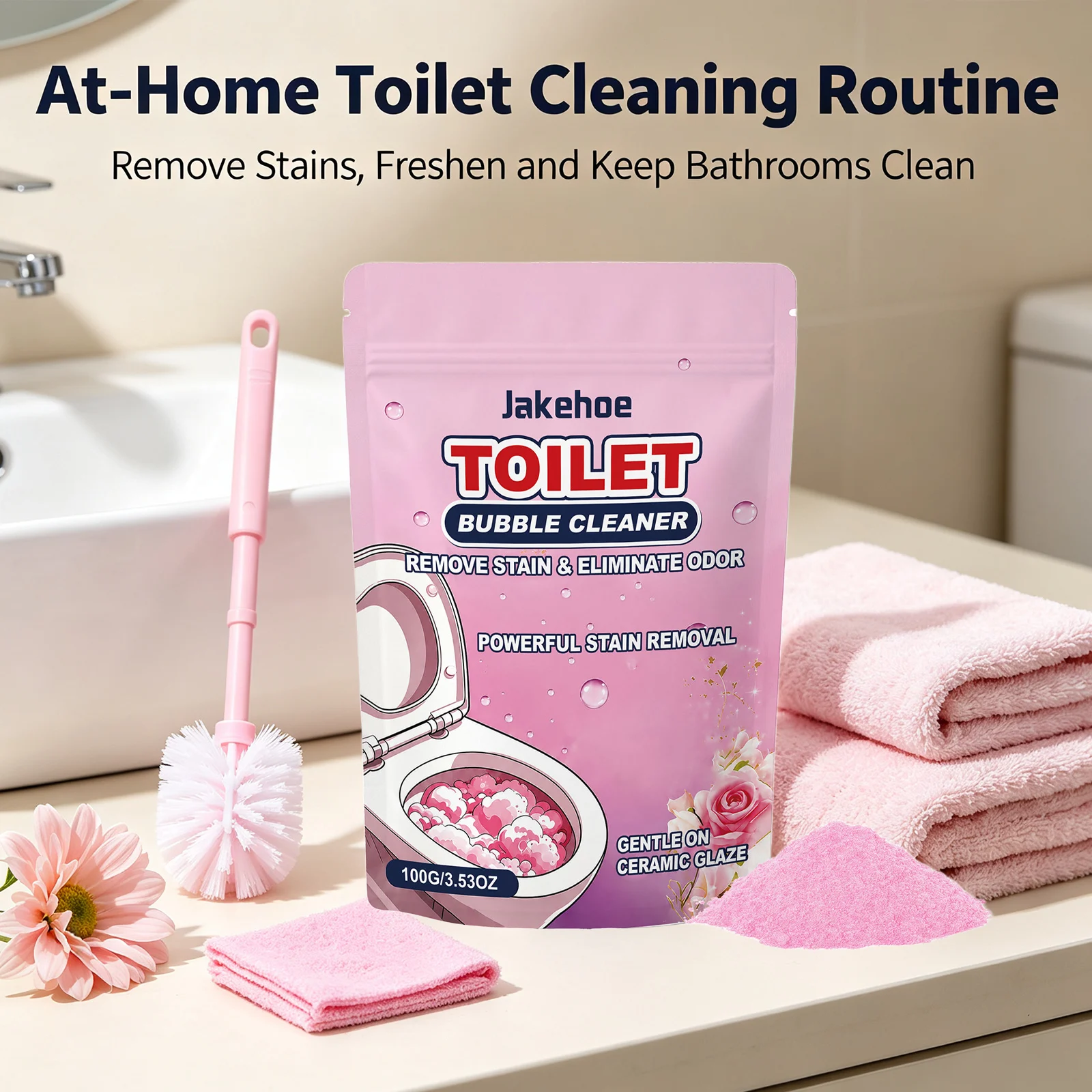 Toilet Bubble Cleaner Powder Remove Urinary Scale Limescale Eliminate Bad Odor Fresh Scent Powerful Toilet Bowl Cleaning Powder