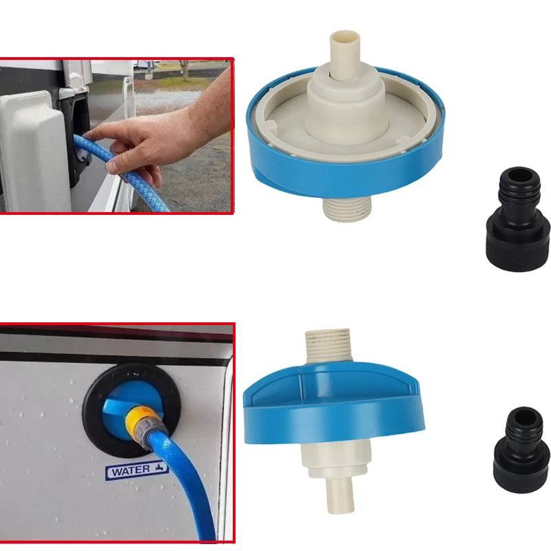 

1 Set Water Inlet Filler Cap Quick Hose Connector For Caravan Motorhome Rheinland RV Water Tank Water Inlet Quick Connector
