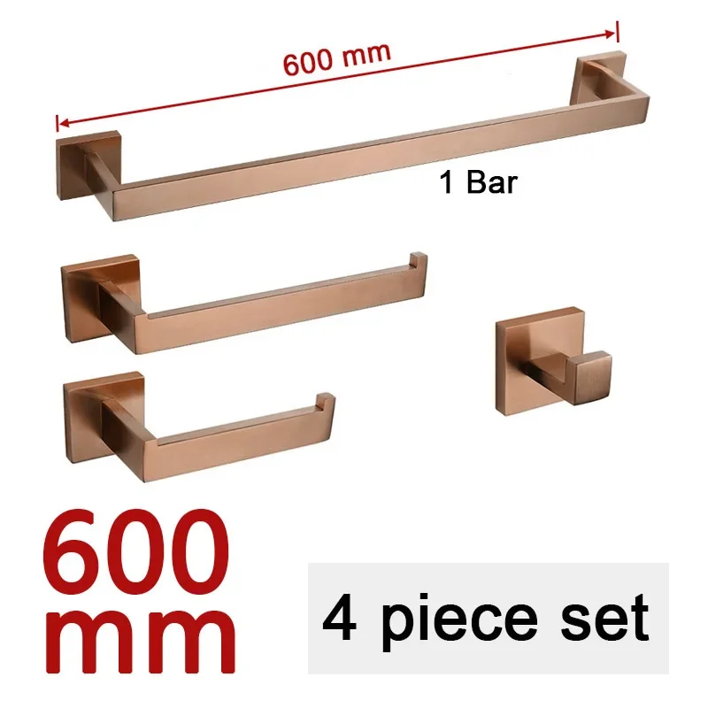 Geborsteld roségouden handdoekenrek, badjashaak, badkamerbeslagaccessoires