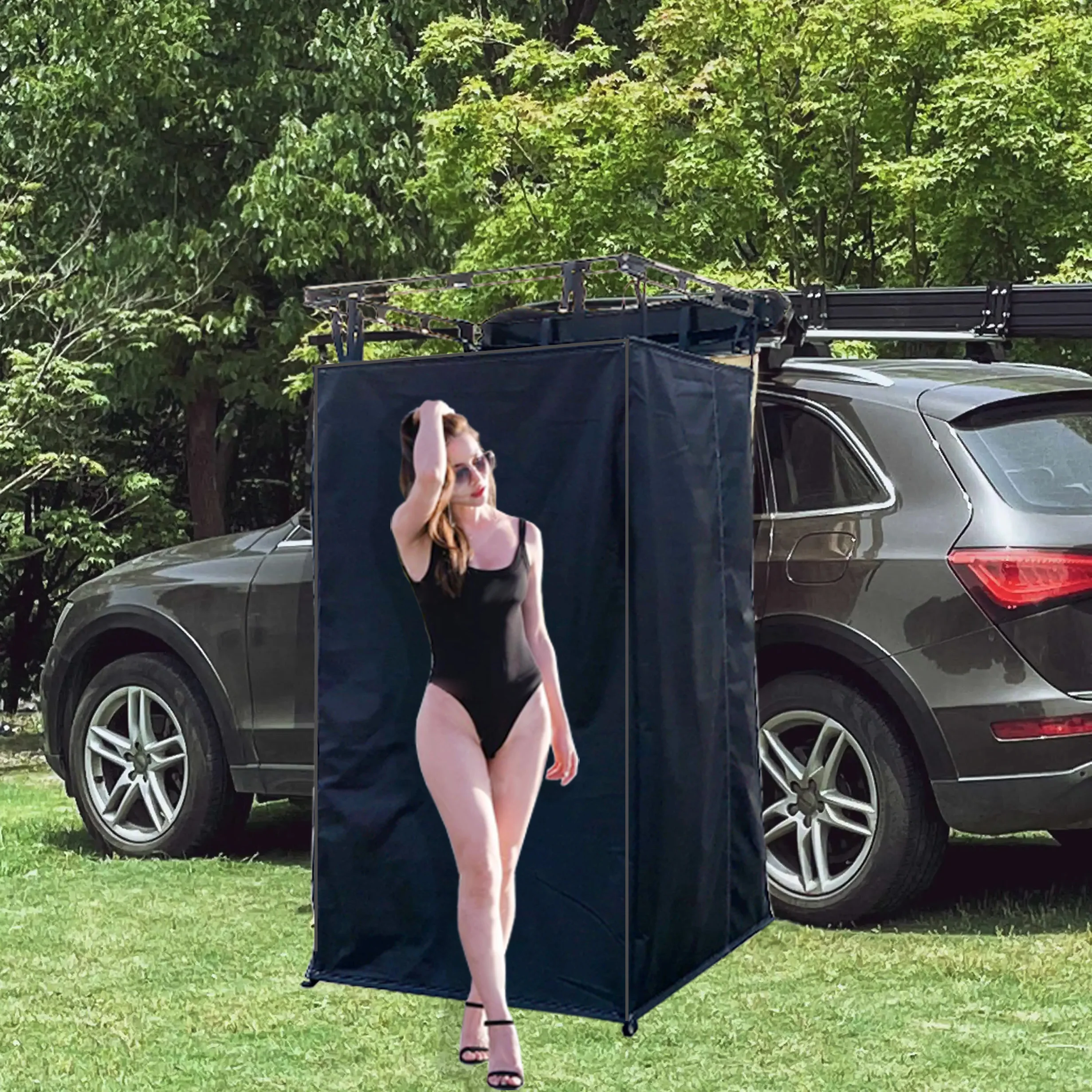 

COMPAKS New Design Auto Parts Removable Vehicle Mounted Car Shower Tent for Suv