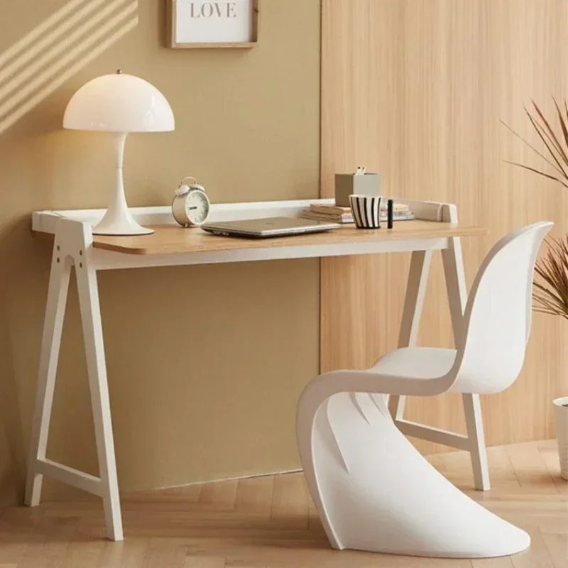 Computer desk, home desktop book, minimalist modern   bedroom, solid wood writing  rental house