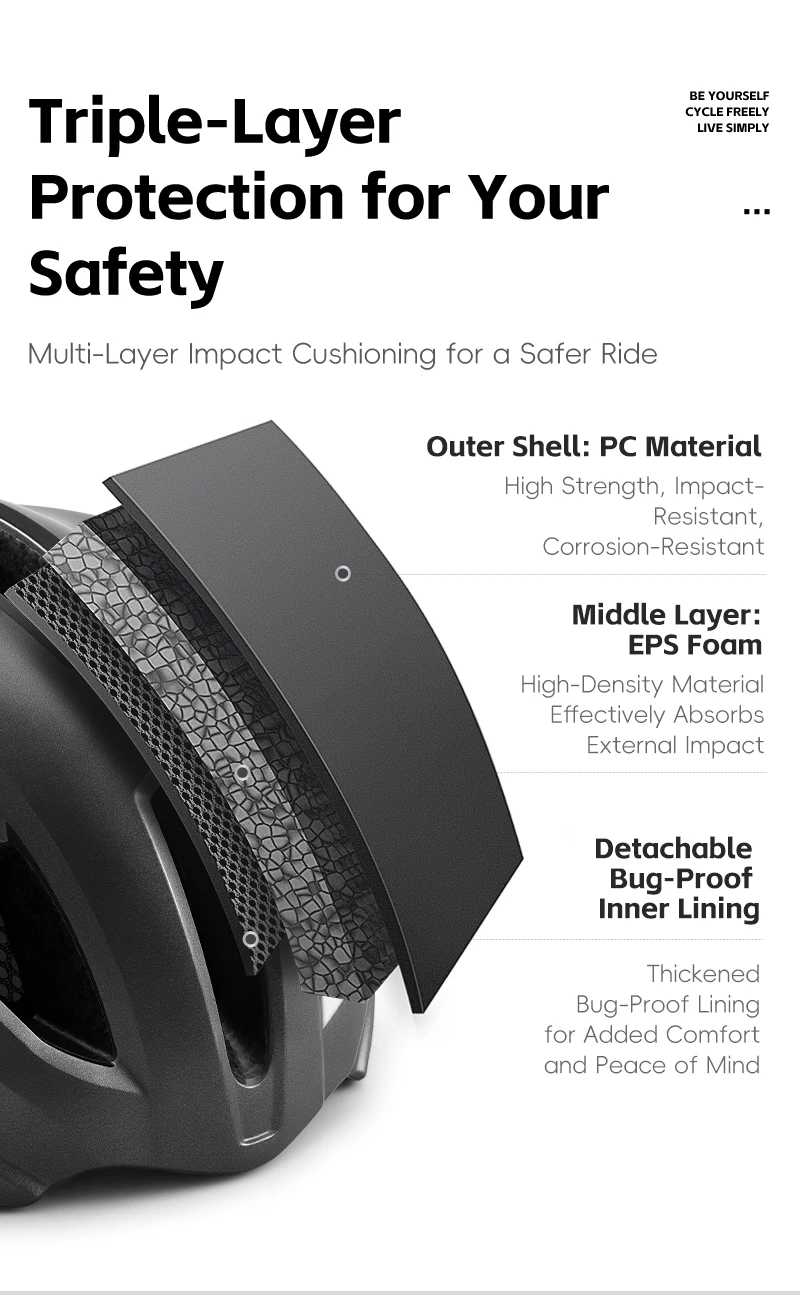 WEST BIKING Fahrradhelm mit magnetischem Visier, leichter Rennradhelm, 16 Belüftungsöffnungen, Insektenschutz, große Größe, Unisex, mehrfarbig – Detail 8
