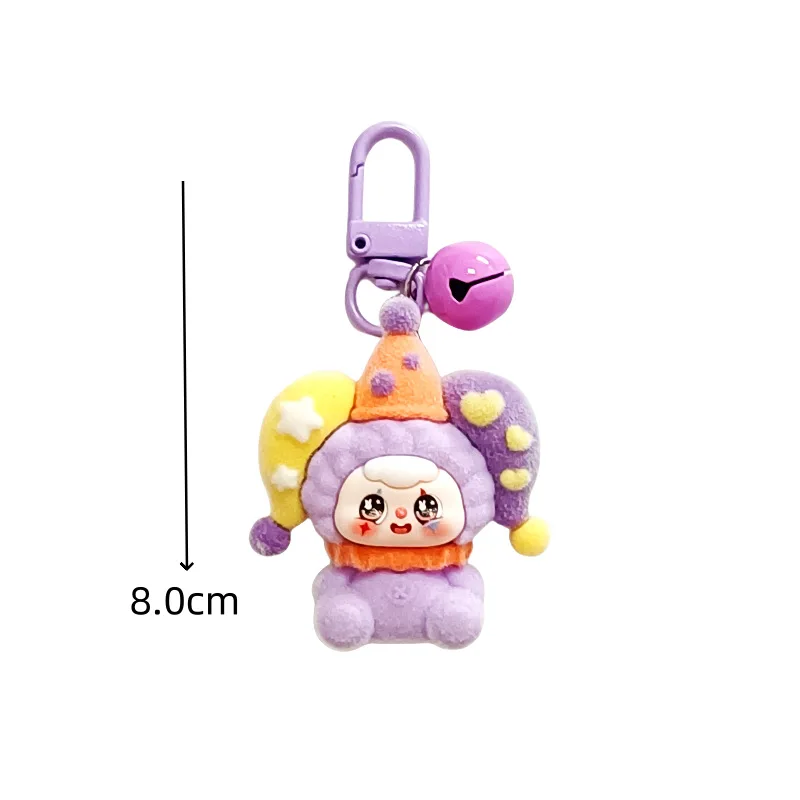 1PCCartoon لطيف تمثال سلسلة الهاتف المحمول، فتاة حقيبة قلادة، سلسلة مفاتيح السيارة