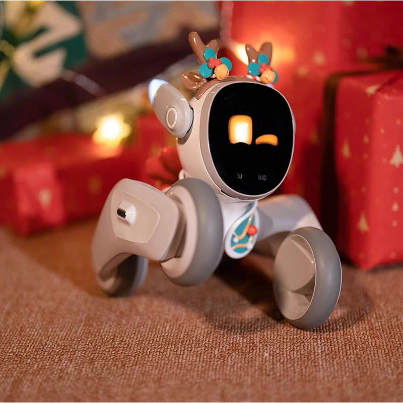 AI Intelligent Educational Robot Dog Cartoon Toy Battery-powered Interactive Electronic Pet Chatgpt Supports Durability.