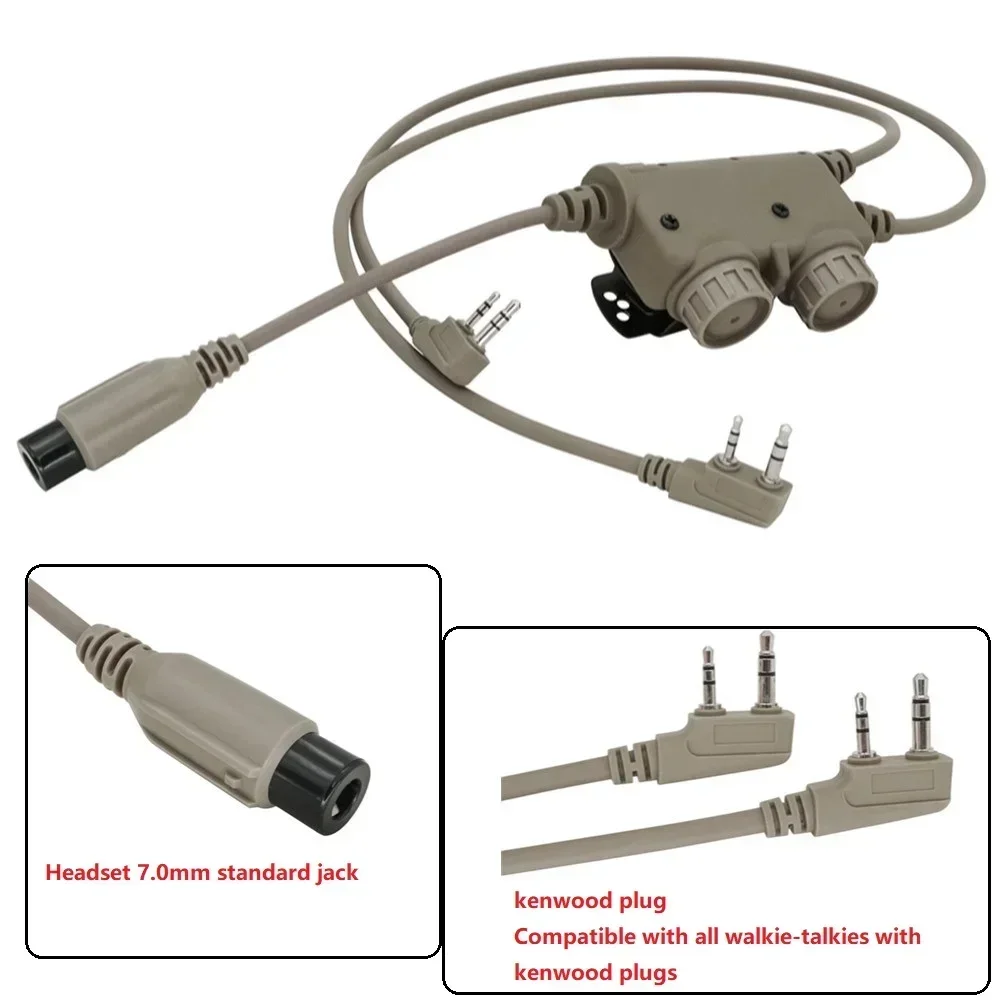 

Военный адаптер для страйкбольной гарнитуры RAC Dual Communication Ptt Tactical U94 Ptt для NOTO Plug Тактическая гарнитура COMTAC TAC-SKY Heads