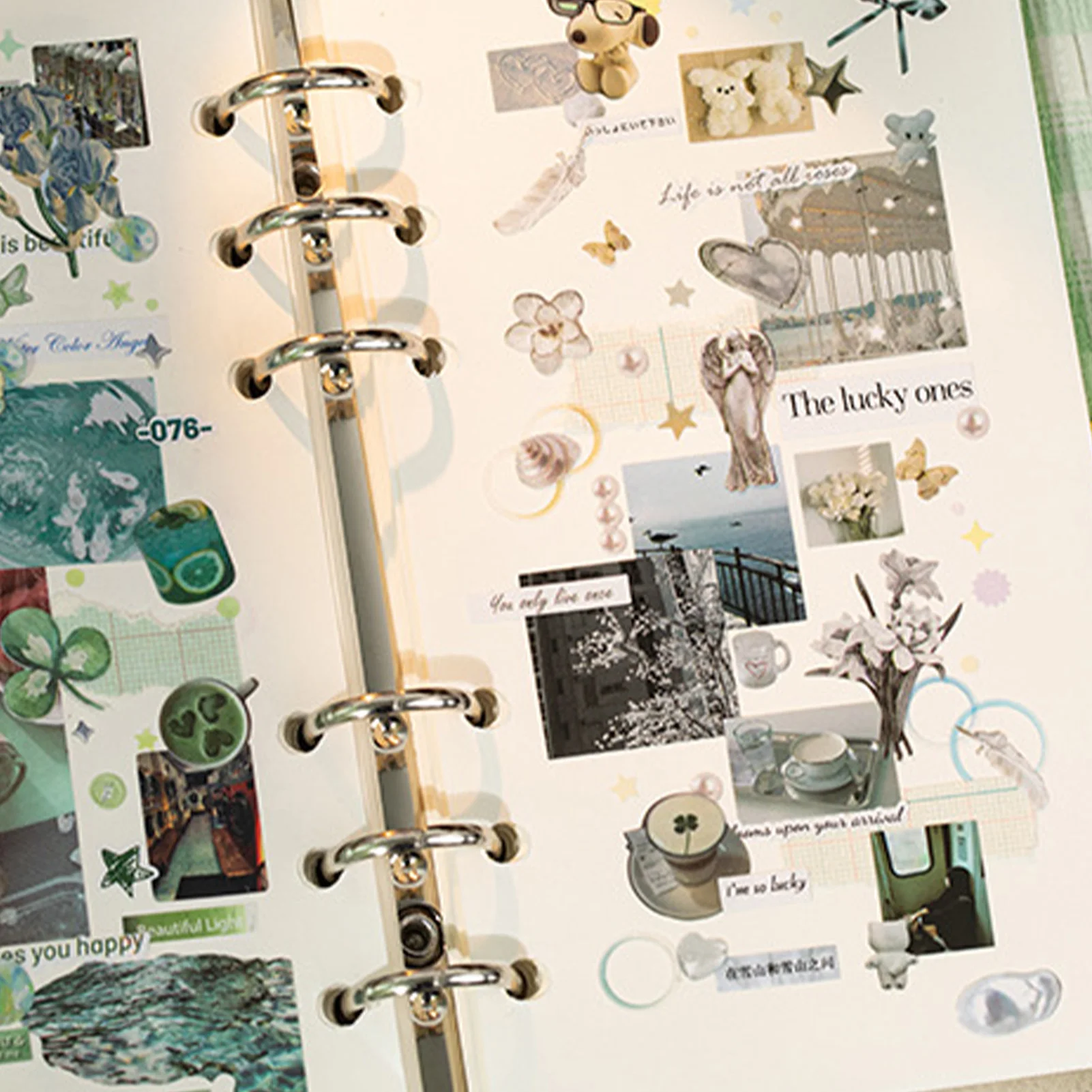 Mirror Tide Series Decorative Stickers Creative Die Cut Dream Core Style Versatile Material Sticker Books DIY Collage Scrapbook