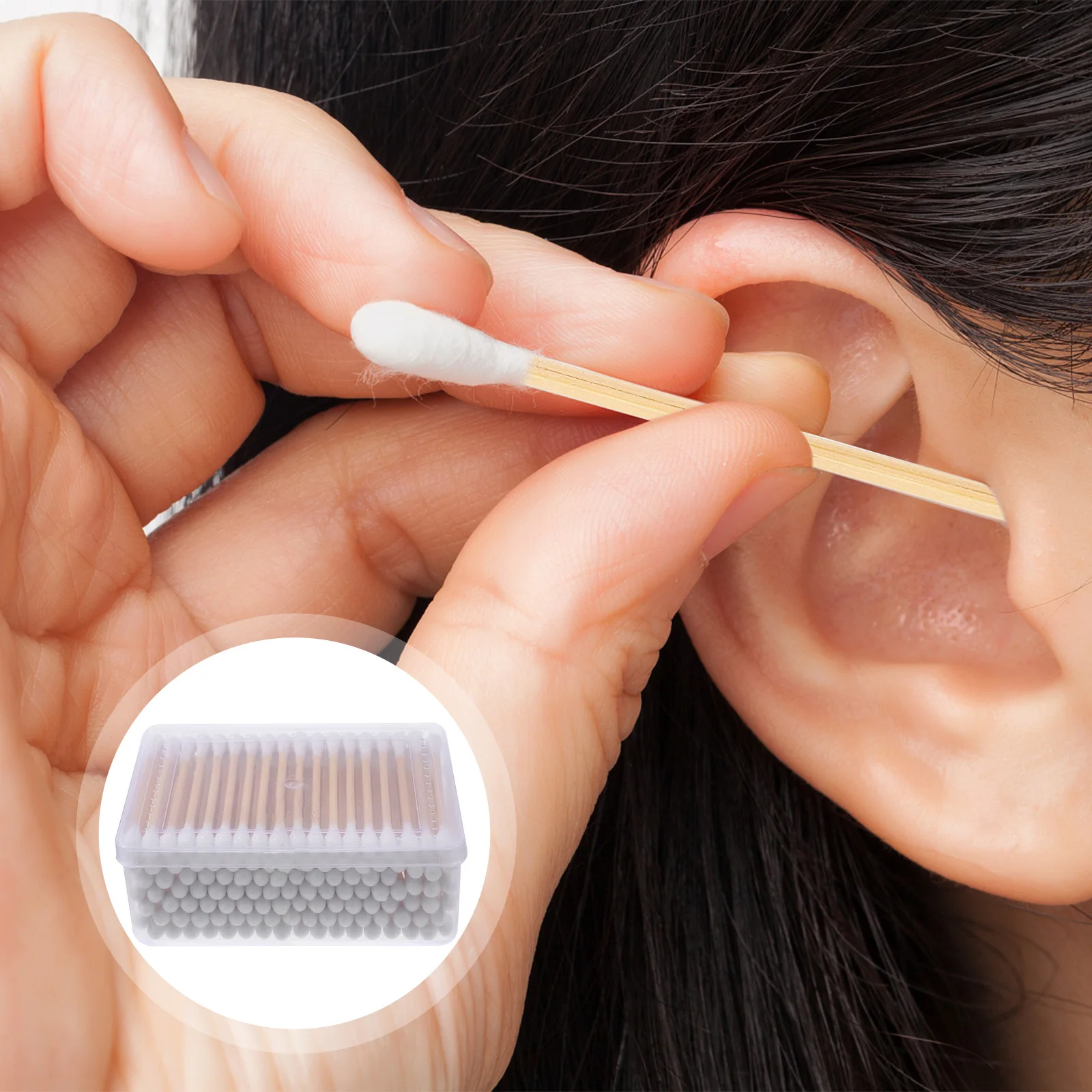 8 صناديق مسحات قطنية مسحات تنظيف المكياج عصي تنظيف الرموش الصغيرة أدوات ماكياج للاستعمال مرة واحدة براعم قطنية متعددة الوظائف