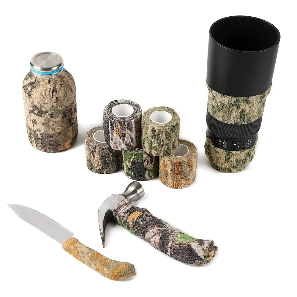 Camouflage Tape Wrap Military Army Hunting Self-Adhesive Protective Bandage For Outdoor Camping 5CM X 4.5M