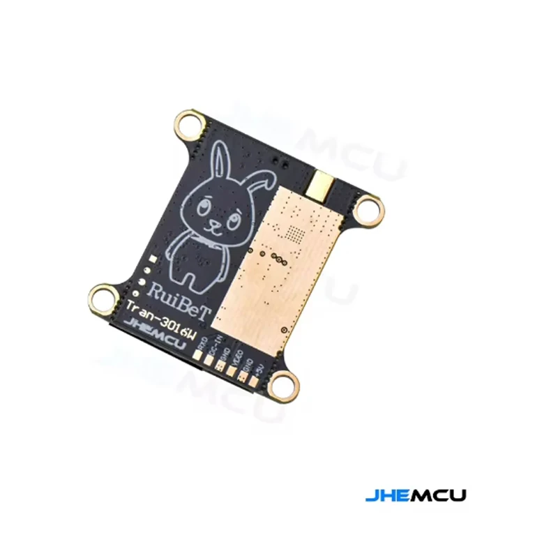 JHEMCU RuiBet Tran-3016W 5.8G 40CH 1.6W PitMode Microfone embutido VTX ajustável 2-6S 30X30mm para avião RC FPV