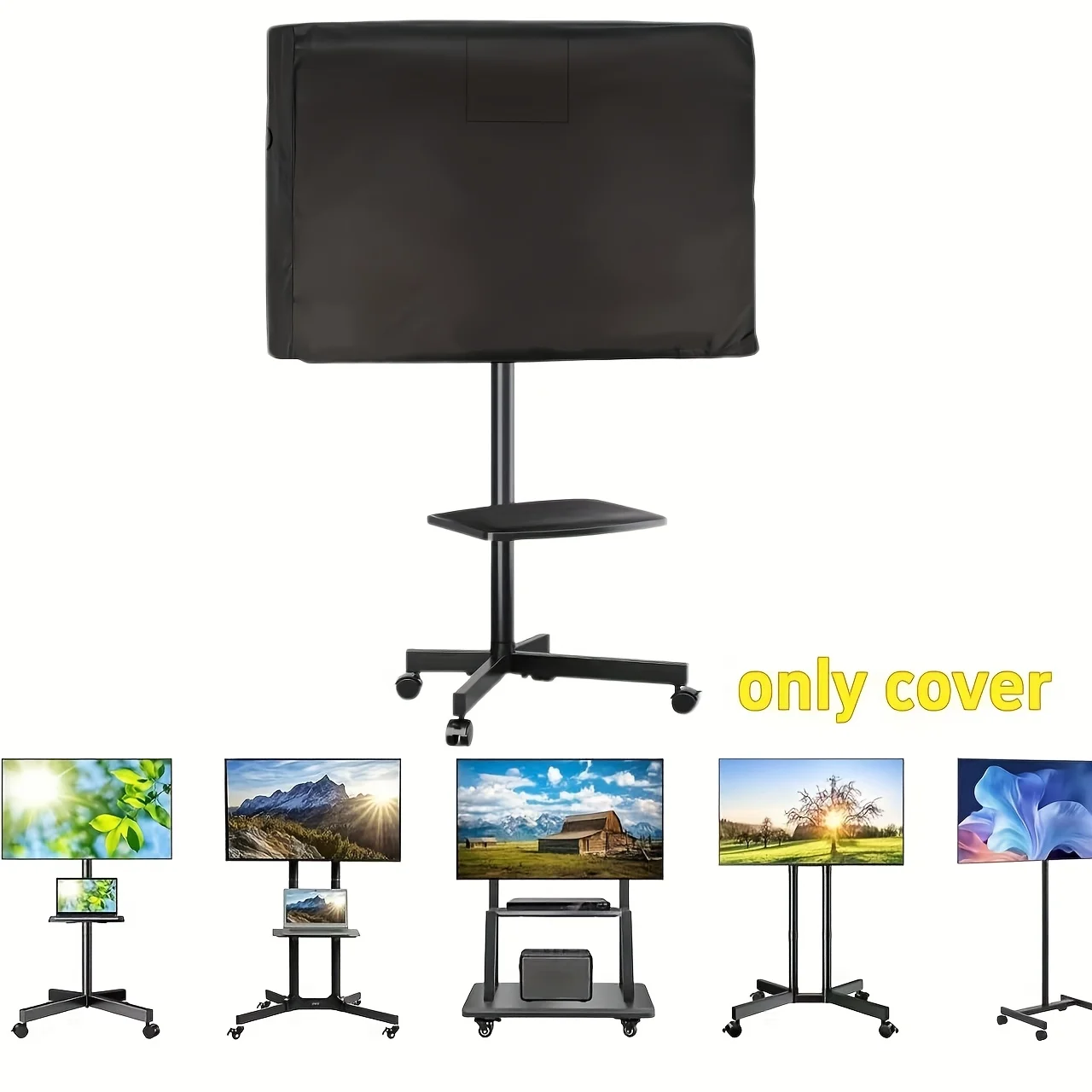 Must-Have Outdoor TV System Cover, Fits Mobile TV Cart, Zipper Closure for RV Boat ATV (Cover Only)