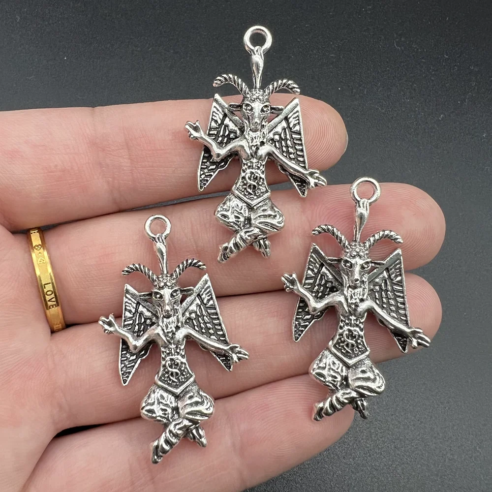 5 Pieces Baphomet Pendant Jewelry DIY Necklace Handmade Jewelry  Satanism Sheep Head Demon Witchcraft Gothic