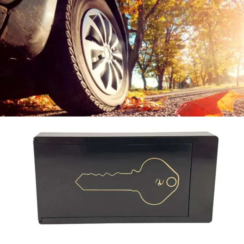 

Creative Magnetic Black Key Safe Box Car Key Holder Hidden Storage Outdoor Stash For Home Office Car Truck Caravan Secret Box