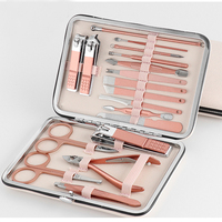 18 Pcs Professional Nail Cutter Tools With Travel Case Kit Kit Nail Tools ManicureSet Pedicure Sets Nail Clipper Stainless Steel