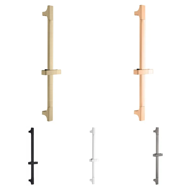 Shower Column Adjustable Sliding Hand Shower Bar Rod Chrome Black Barre De Douche Stainless Steel Bathroom Fixtures Accessories