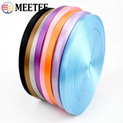 45 Metri Meetee 10-20mm Nastro di Nylon Colorato Cinghie Cinghie Bias Nastro per Carte da Lavoro Fatte A Mano Cinghia Abbigliamento Accessori Per Cucire