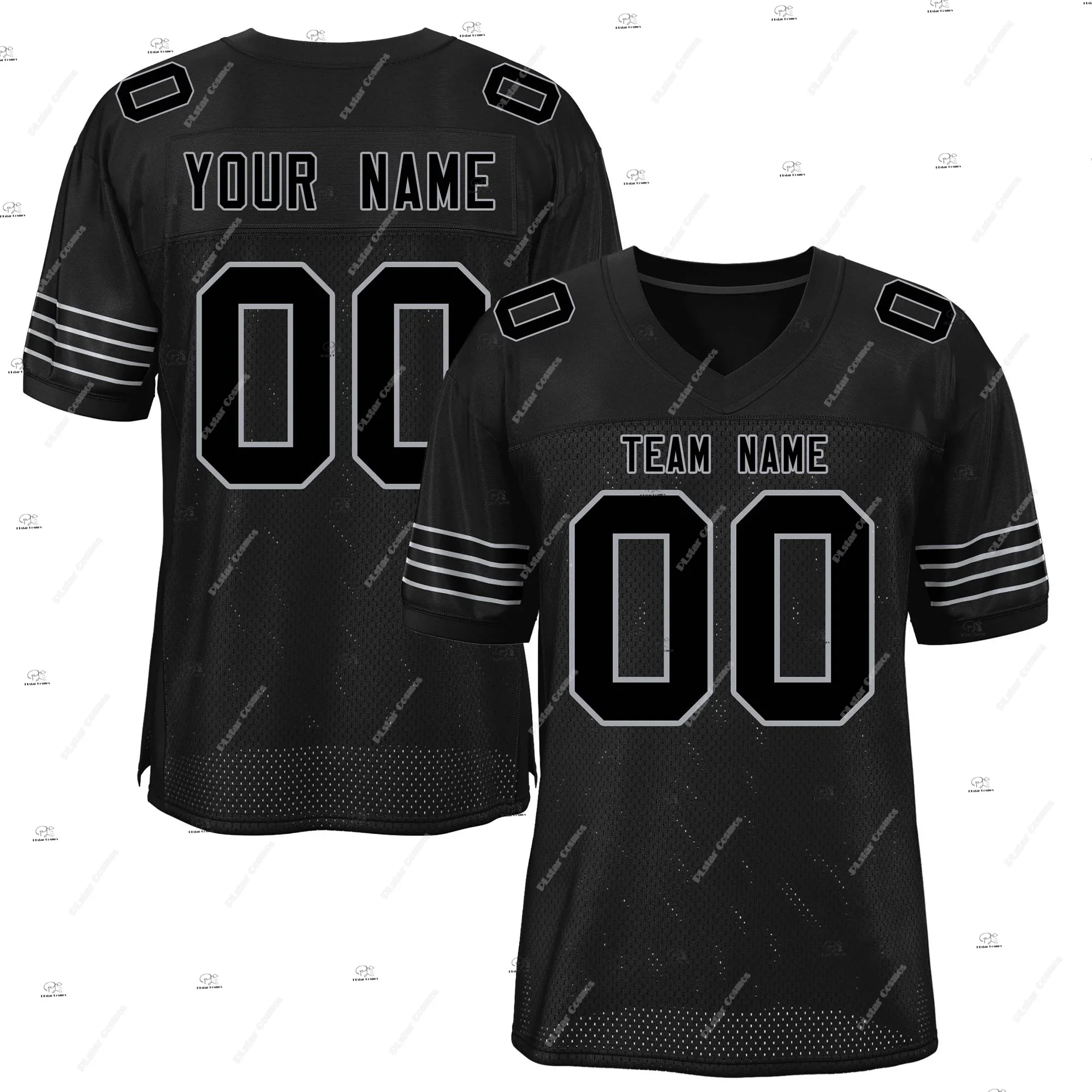 Custom Name Gradient Multicolour Soccer Team Clothes Football Jersey V-Neck T-Shirts Vintage Retro 3DPrint Summer Short Sleeve G