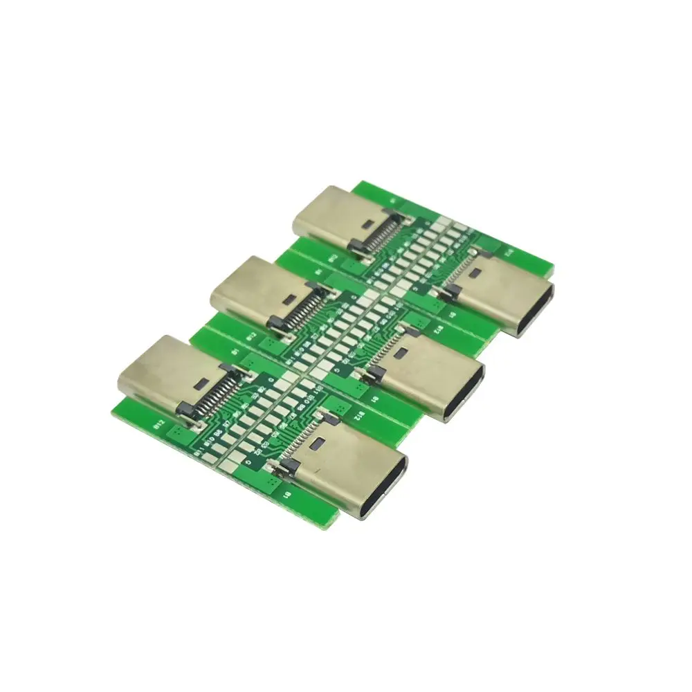 Prise de carte adaptateur de type C USB3.1 600/mâle 24 broches, connecteur 24 broches, type soudé