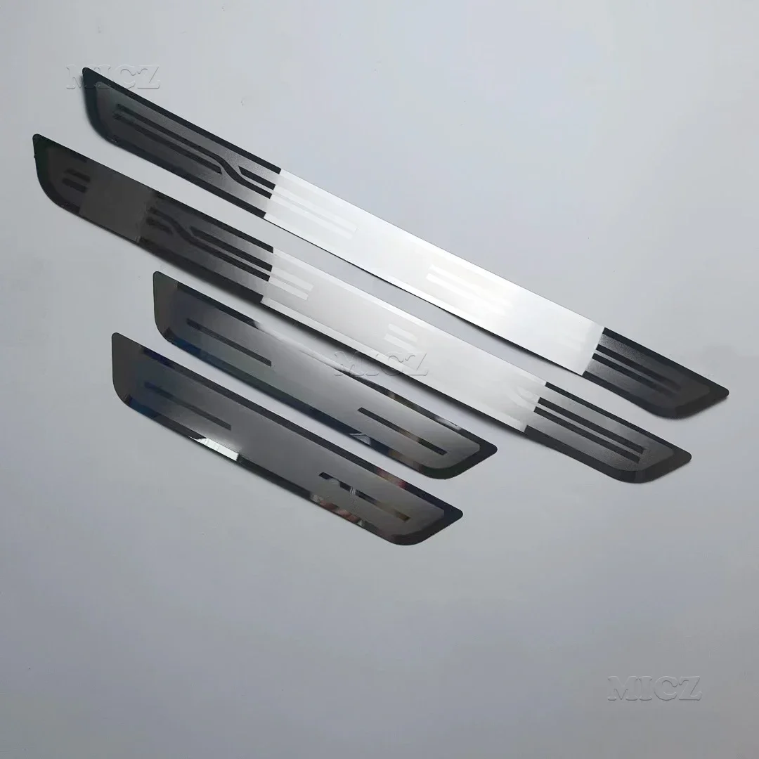 لشركة فولكس فاجن ID.4 كروز فولكس فاجن ID4 2020 20212022 عتبة الباب لوحة بالية ركلة الحرس دواسة عتبة خطوة حامي الفولاذ المقاوم للصدأ تصفيف السيارة #6