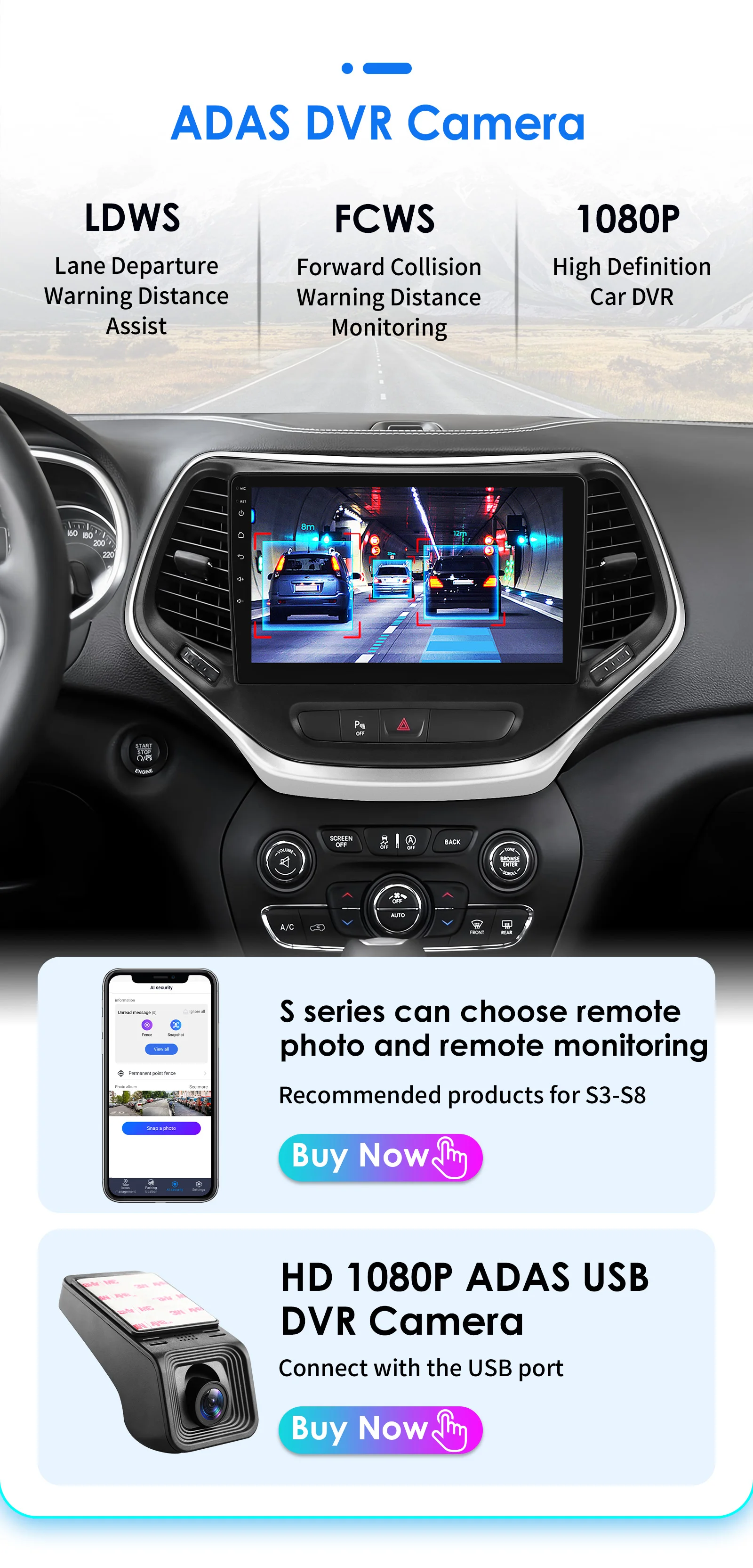 Android car radio for Jeep Cherokee KL photo