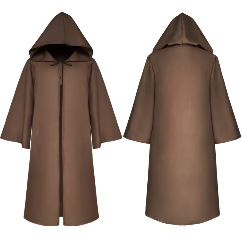 Halloween 2024 new costume Death Cape Medieval Cape Medieval hooded coat for adults and children