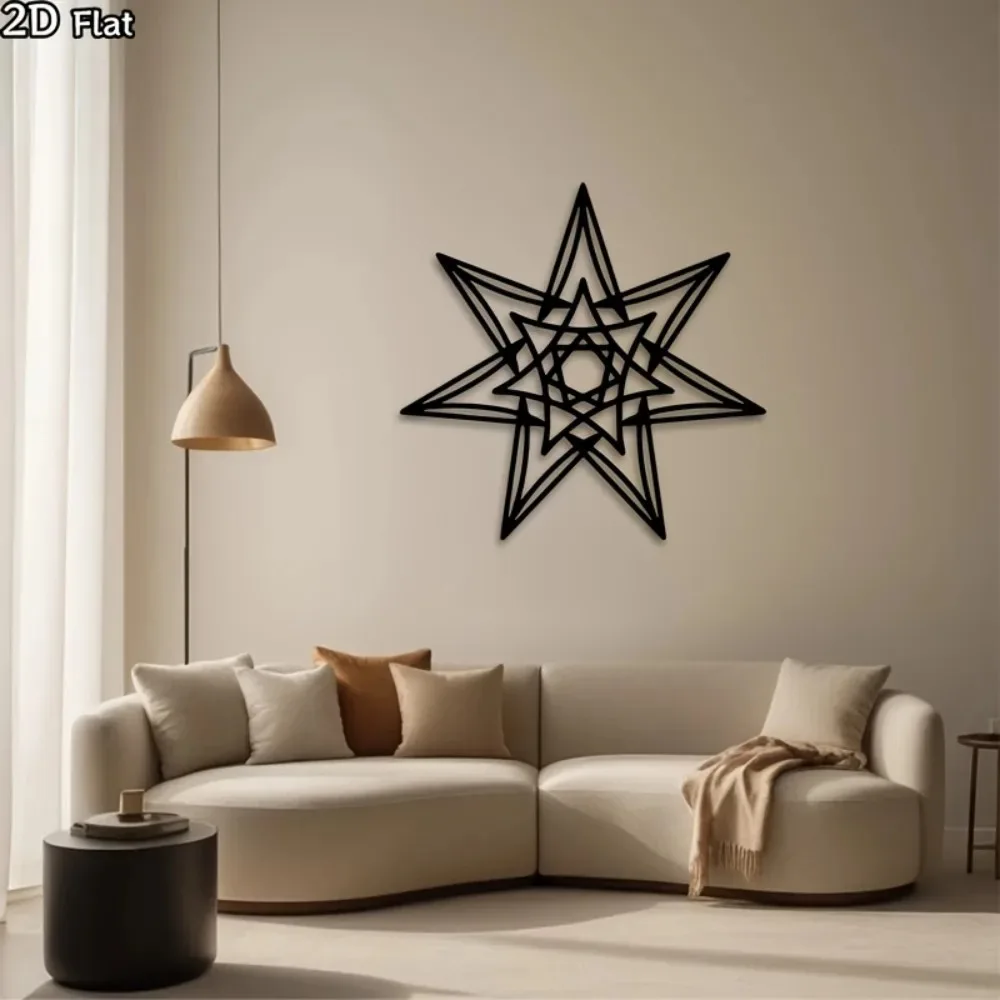 Vintage Metal Starburst Wall Decor 1Pc Iron Star Wall Art Indoor Outdoor Home Ornament Housewarming Gift