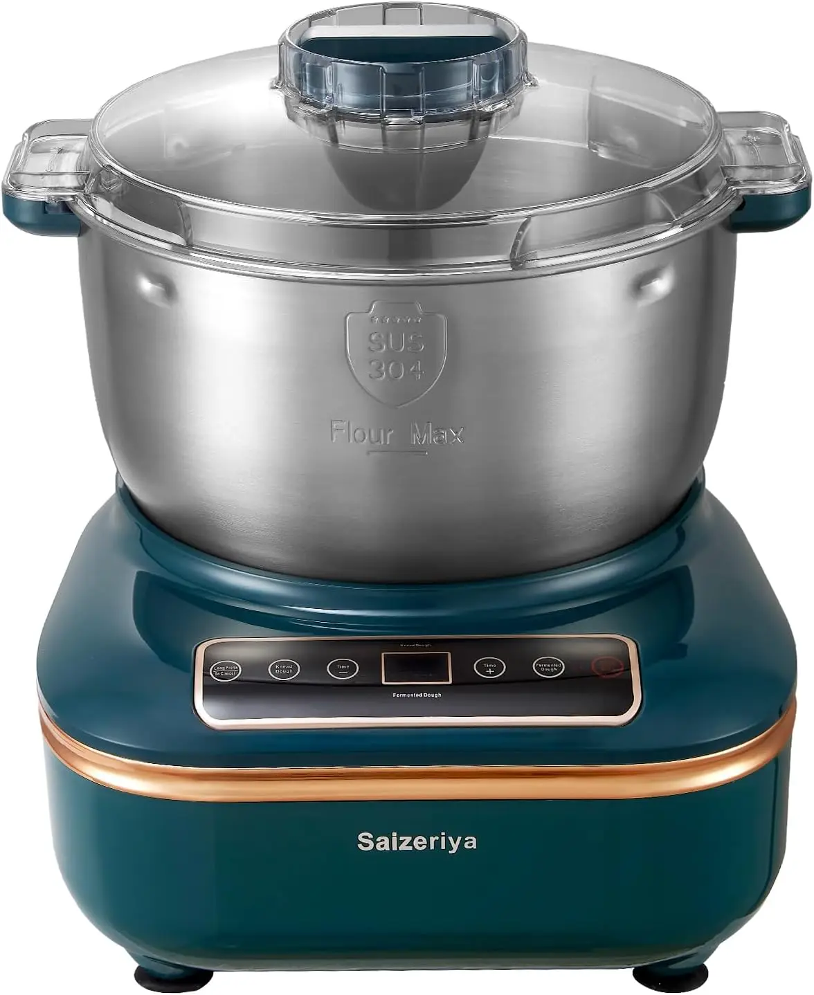 Elektrischer Teigbereiter mit Fermentfunktion, 5 l (4,5 Qt) Teigmischer mit Edelstahlschüssel, Mehlknetmaschine für Pizza