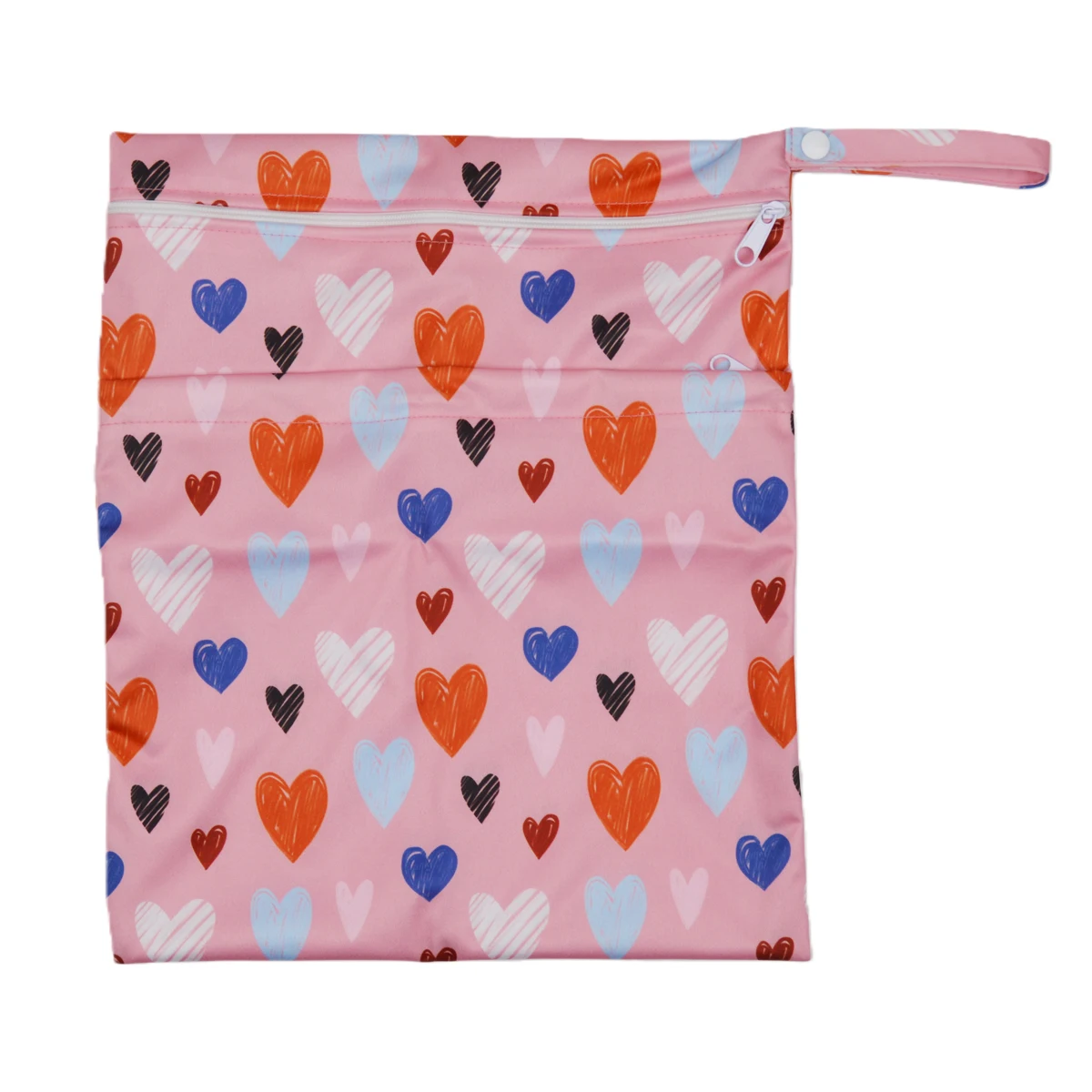 [Sigzagor]Wet Dry Bag Diaper Bag With Two Zippered For Baby Diapers Nappies Waterproof Reusable 36cmx29cm