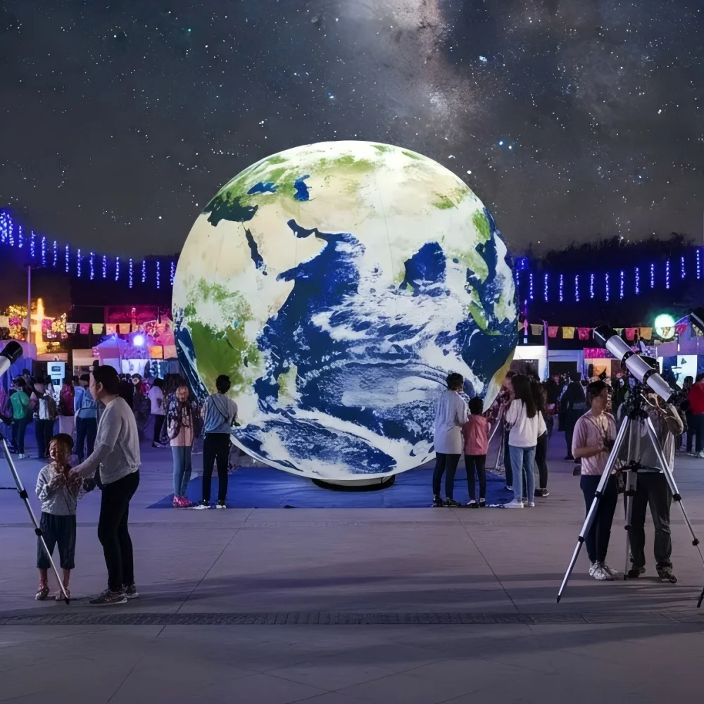 

Светодиодный гигантский надувной земной шар с воздуходувкой, материал ПВХ для украшения вечеринки, рекламы, мероприятия