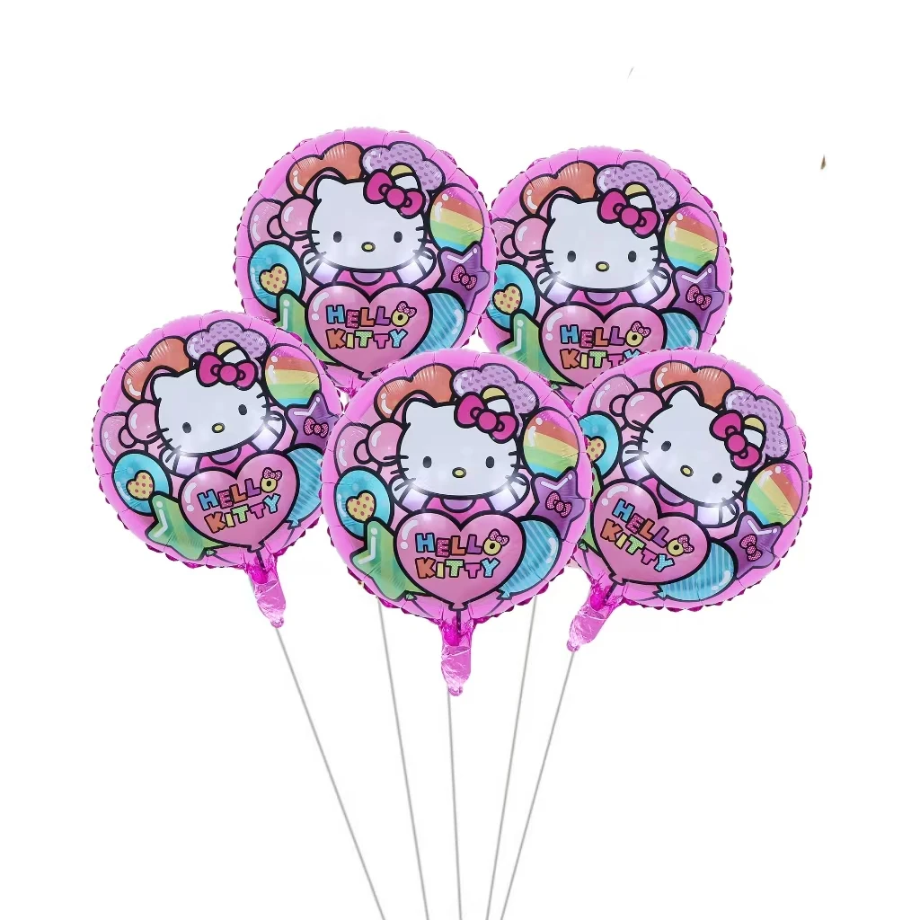 5 SZT. Balony lateksowe Kuromi Melody Minnie Kolorowe Dekoracje na przyjęcie urodzinowe dla dzieci Baby Shower Globos Hello Kitty Balon Zabawka — zdjęcie 6