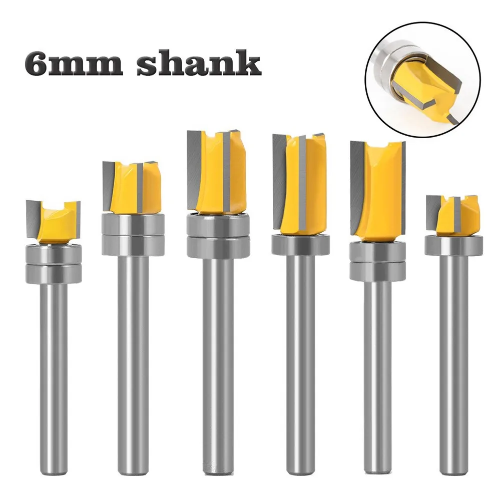 High Quality Hot Practical Router Bit Routing Woodworking Workshop 6mm Shank Alloy Steel Carbide Tipped Cutter Equipment