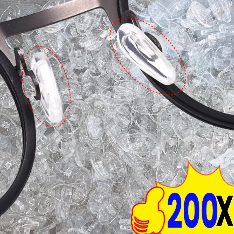 Silikonkammer Klare ovale Brillen-Nasenhalterung Silikon-Nasenpads Brillenhalterung Anti-Drop Sonnenbrillen Brillenzubehör