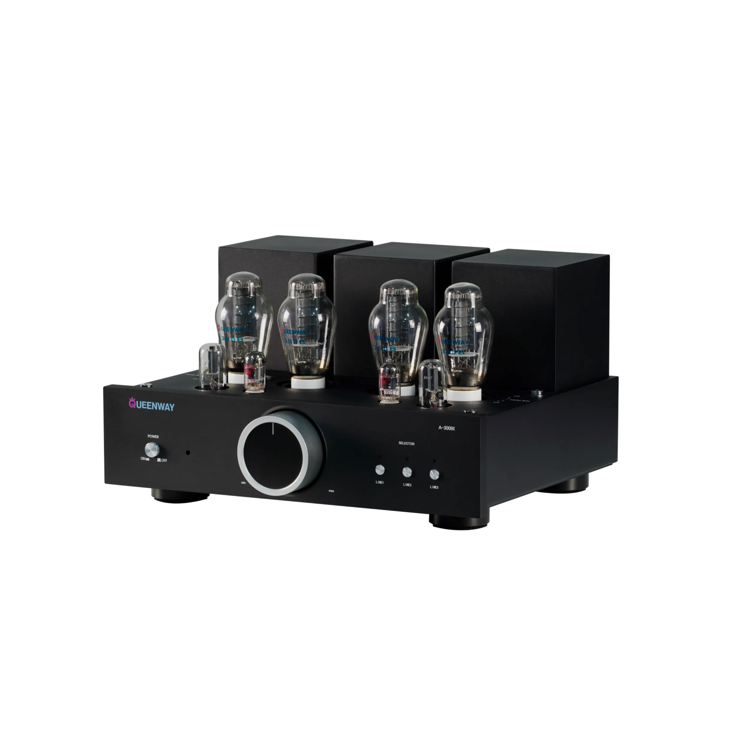 Queenway A-300BI Psvane 300B 4PCS Integrated Tube Vacuum Amp Class A 18W*2 With Remote And Cayin Tube Amplifier