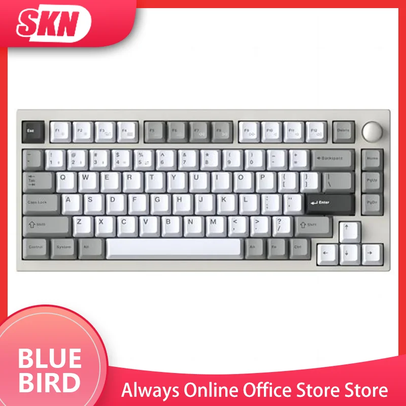 

Skn Bluebird 75 3 Mode Mechanical Keyboard Kit Aluminium RGB Wireless Custom Keyboards 8000mAh Gasket QMK/VIA Gaming Keyboards