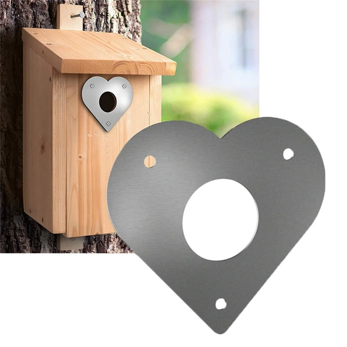 A002 Woodpecker Protection for Nesting Box and Bird House - Extra Safe Flight Hole Protection for Nesting Boxes (28 + 32 mm)