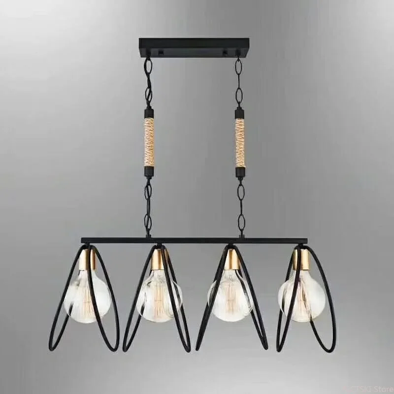 GHJUYIOL Industrial style bar, hemp rope pendant light, clothing store, coffee restaurant, restaurant window light