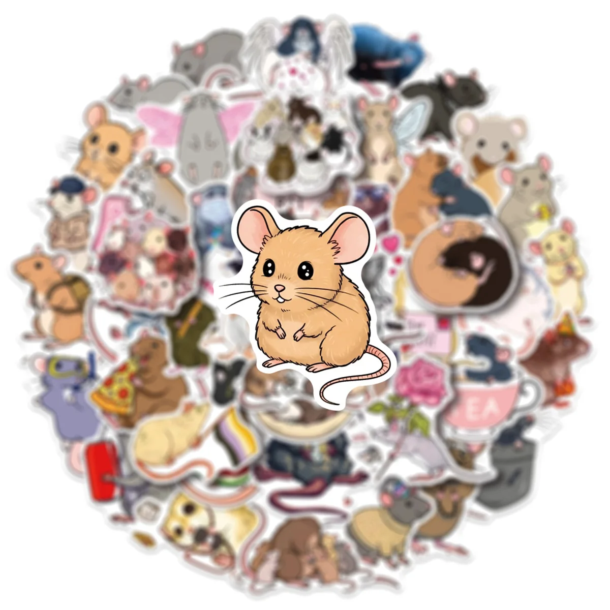 10/50PCS Cartoon Cute Mouse Graffiti Sticker Creative Exquisite DIY Toys Secret for Bottle Scrapbook Travel Bag Aesthetic Decals