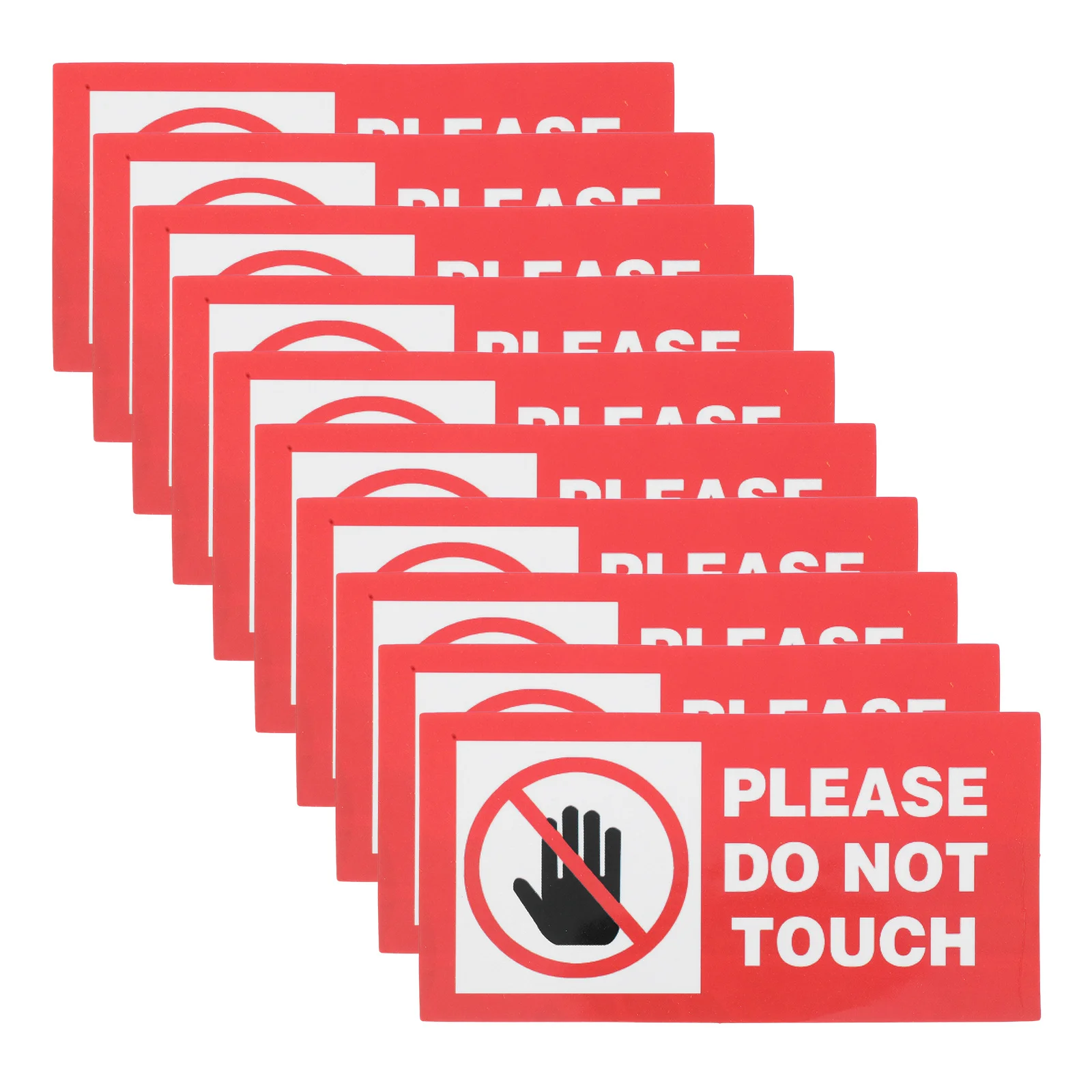 

10Pcs Do Not Touch Warning Stickers Self Adhesive Vinyl Safety Labels for Industrial Office School Machine Use