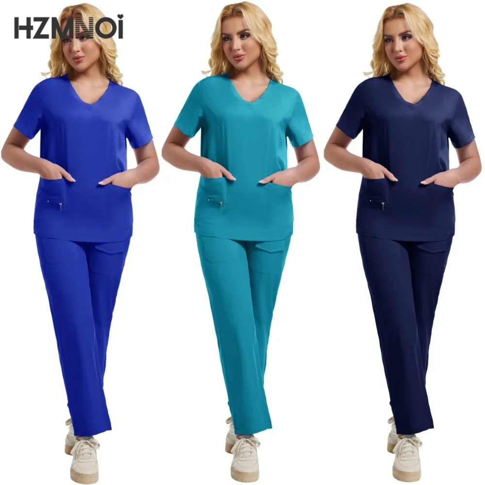 Uniforme d'infirmière multicolore pour femmes, vêtements de travail pour médecins, uniformes d'anesthésiste, accessoires de clinique pour animaux de compagnie, haute qualité