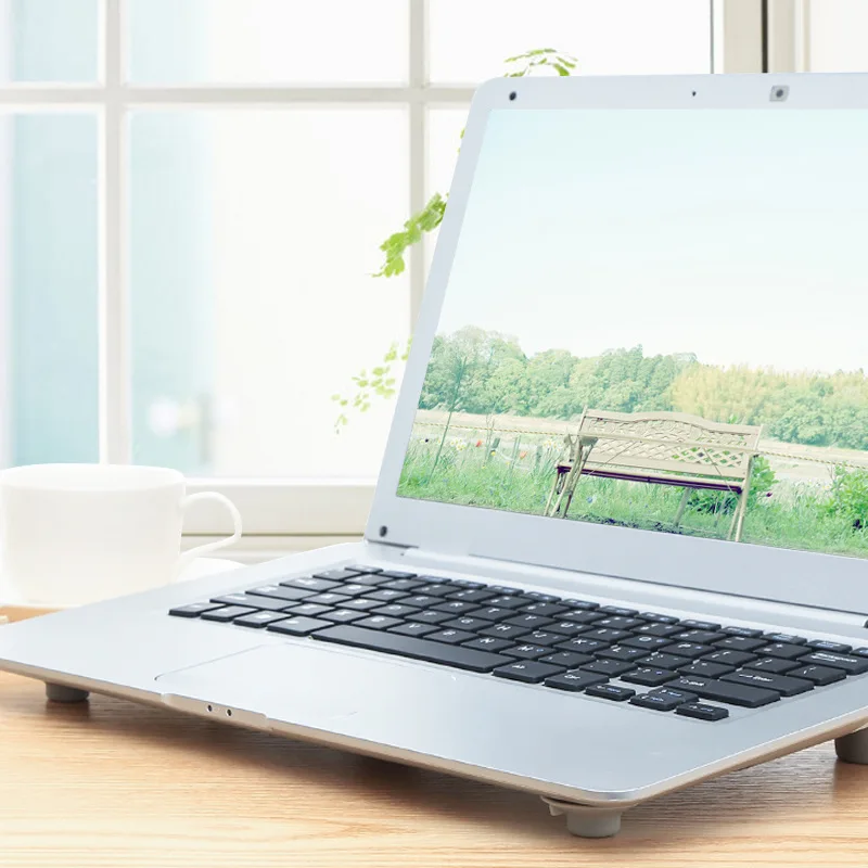 New 2Pcs Big + 2Pcs Small Laptop Notebook Cooler Stand Skidproof Pads