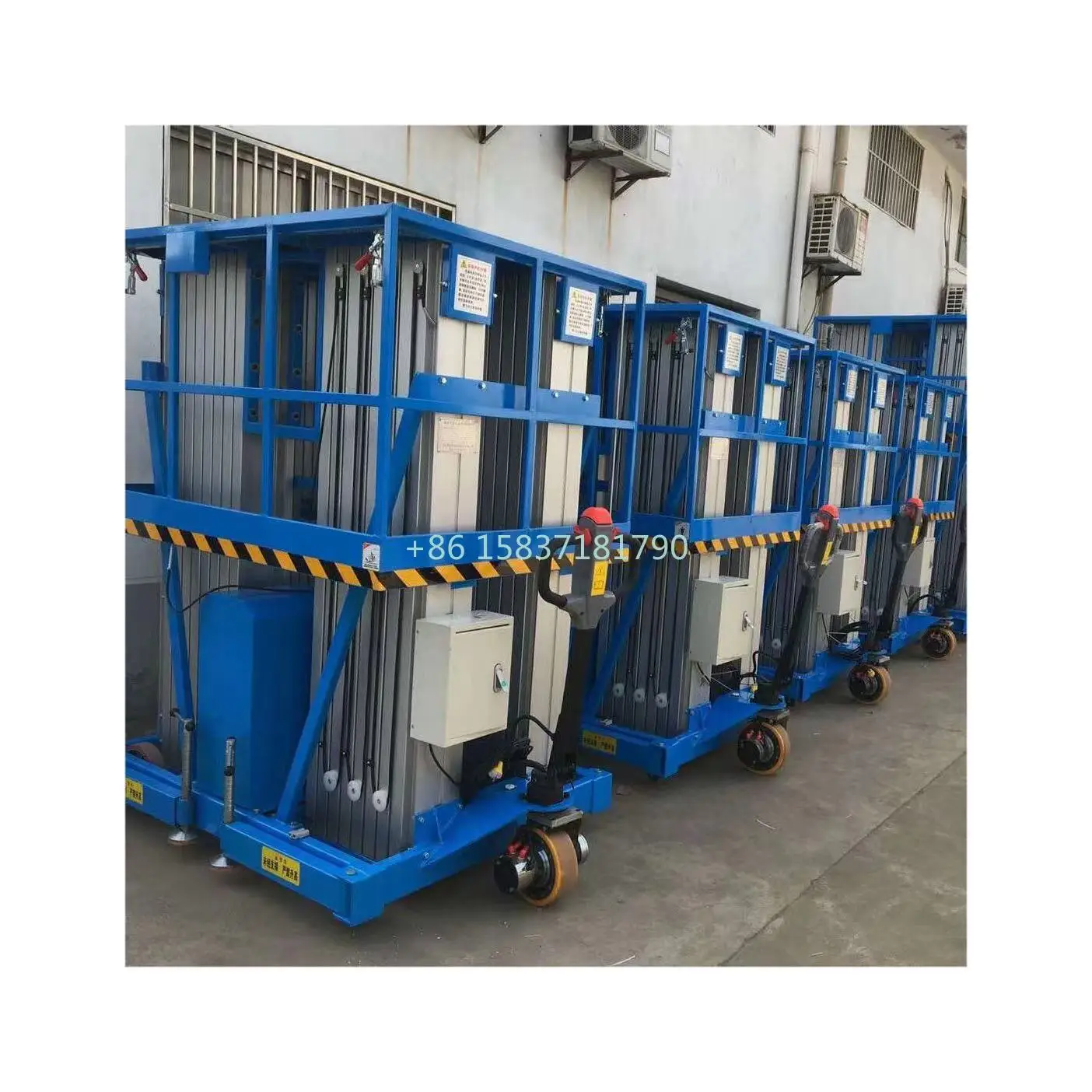 Factory Price Lifting Platform Single Mast Aluminum Alloy Mast Lift Platform Hydraulic Hydraulic Aerial Working Lifting Platform