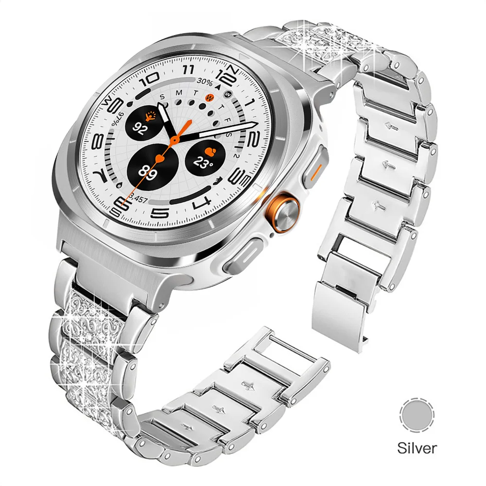 Metall Strass Damen Armband für Samsung Galaxy Watch 8 8Classic Ultra 2 Armband Galaxy 8 40mm 44mm 46mm 47MM Band