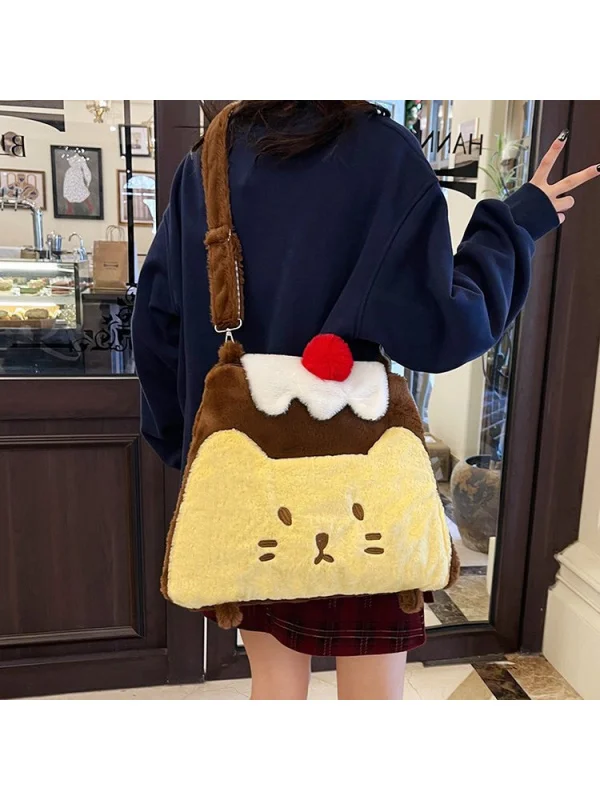 

New Plu Bapa for Girls College Students Casual Versatile Double oulder Tote Bag Single oulder Bag Cartoon Pattern